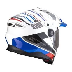 Scorpion Adf-9000 Air Desert Wit-Blauw-Rood Adventure Helm
