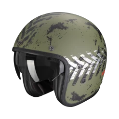 Scorpion Belfast Evo Nevada Mat Groen Zilver Jet Helm