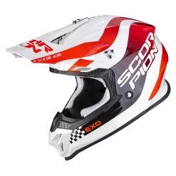 Scorpion VX-16 Evo Air Soul Wit-Rood Crosshelm