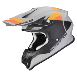 Scorpion VX-16 Evo Air Spectrum Mat Grijs-Oranje Crosshelm