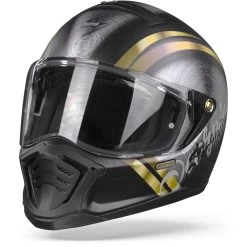 Scorpion EXO-HX1 Ohno Mat Zwart Goud Integraalhelm -Scorpion-Motorfietsonderdelen scorpionexo hx1ohnomattblackgoldjet frontpage